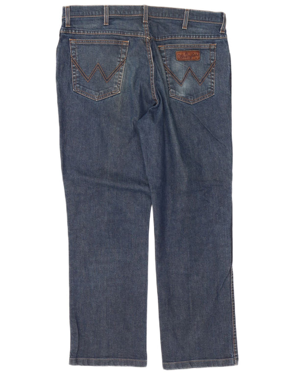 Jeans dritti elasticizzati Texas da uomo Wrangler W38 L29 cotone blu