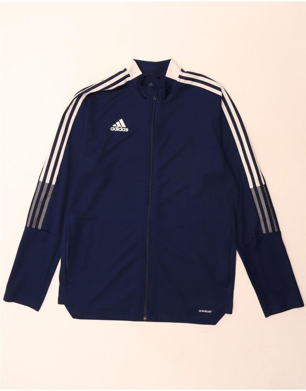 Giacca da uomo Adidas Aeroready Top Jacket Large Blu Navy Colourblock