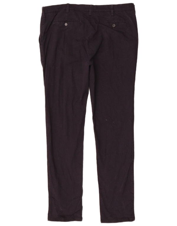 Pantaloni chino slim da uomo Marks & Spencer W40 L35 cotone blu navy