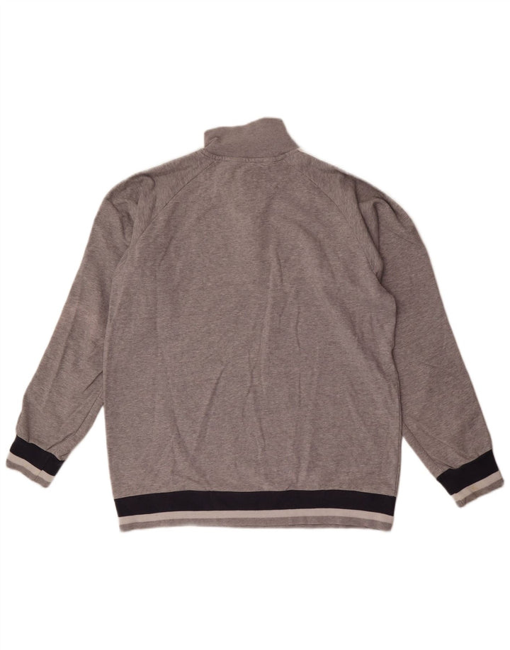 Felpa Champion da uomo con grafica con zip e collo, maglione 2XL, colore grigio block