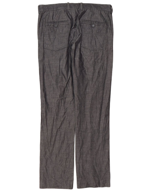 Pantaloni da abito dritti da uomo Zara EU 44 Large W34 L35 Grigio