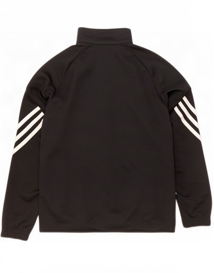 Giacca superiore della tuta Adidas Climalite da ragazzo 9-10 anni in poliestere nero