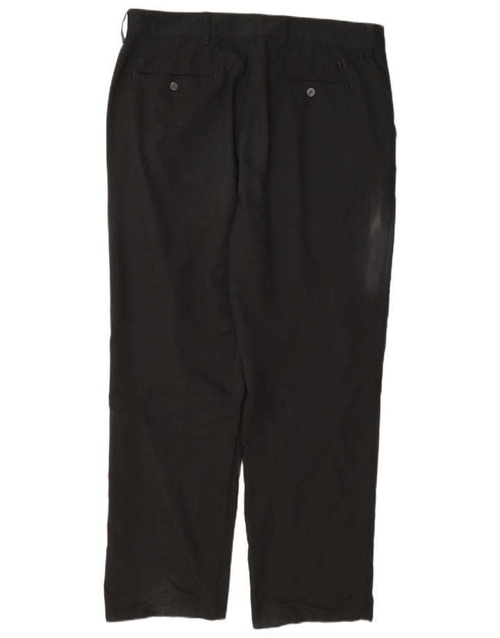 Pantaloni chino dritti da uomo Adidas W36 L30 poliestere nero