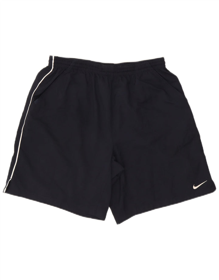Pantaloncini sportivi Nike da uomo Dri Fit grandi in poliestere blu navy