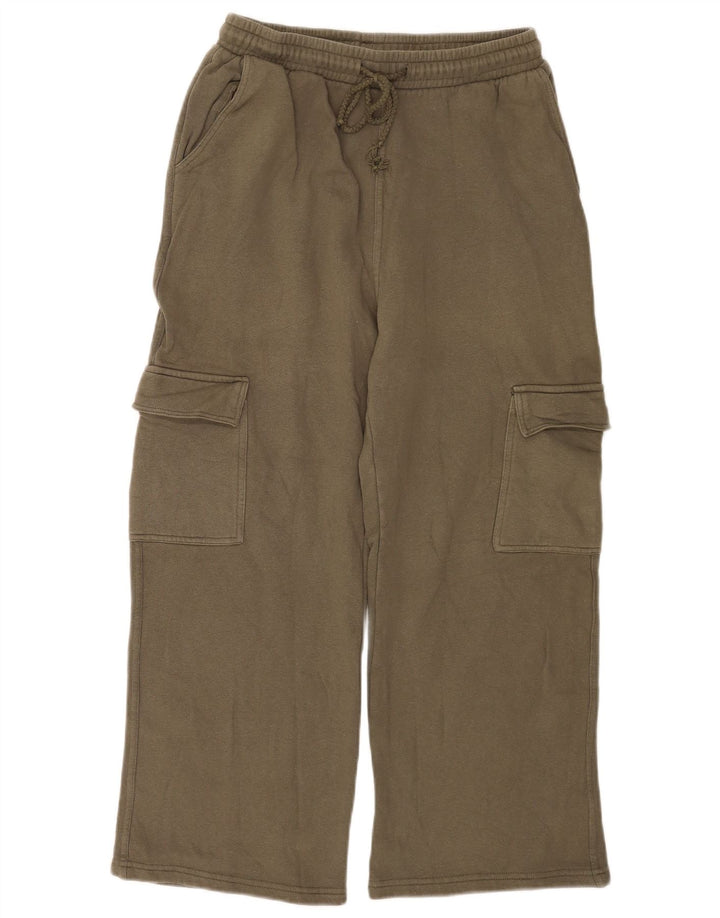 Pantaloni da tuta cargo Zara da donna UK 12 cotone kaki medio