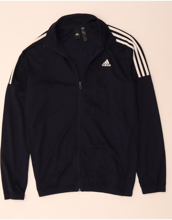 Giacca da tuta da uomo ADIDAS grande in poliestere blu navy