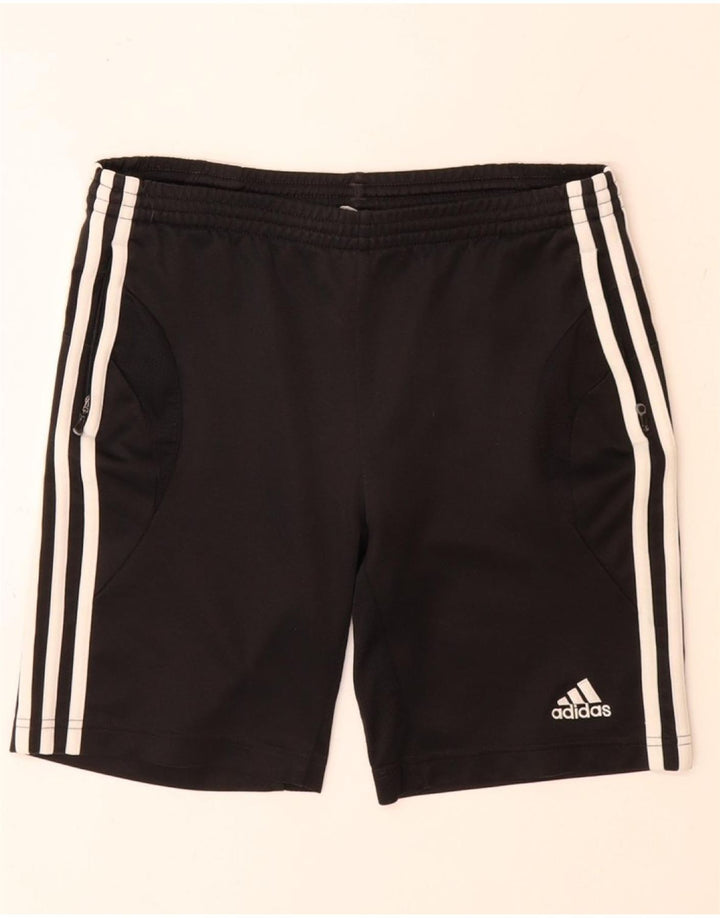 ADIDAS Boys Clima 365 Sport Shorts 11-12 Years Black Polyester