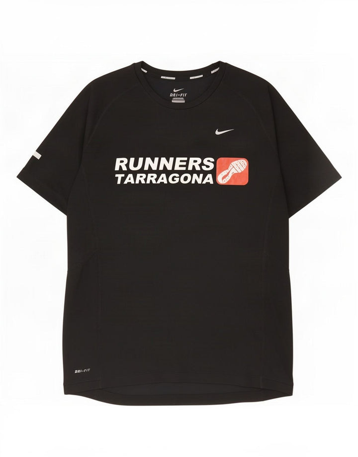 T-shirt grafica Nike Dri Fit da uomo, colore nero medio