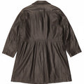 SUPREMA Womens Oversized Leather Coat IT 46 Large Black Leather
