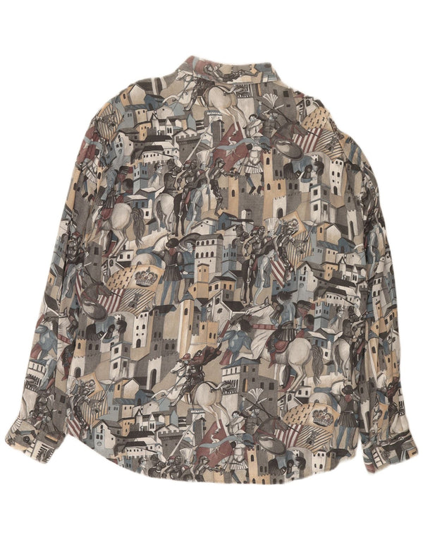 Camicia grafica da uomo Criver XL in viscosa multicolore