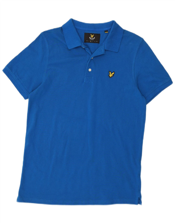 Polo da uomo Lyle & Scott in cotone blu medio