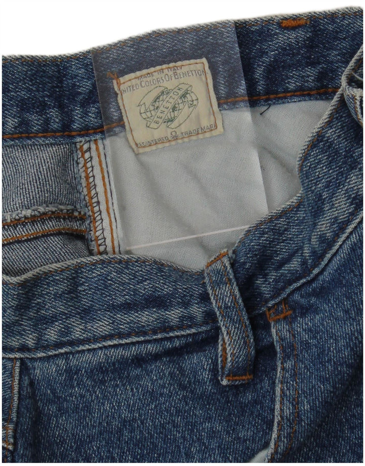 Gonna in denim da donna BENETTON media W28 blu