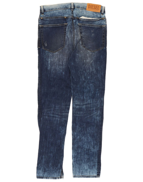 Jeans dritti invecchiati Diesel da bambino 13-14 anni W30 L28 cotone blu