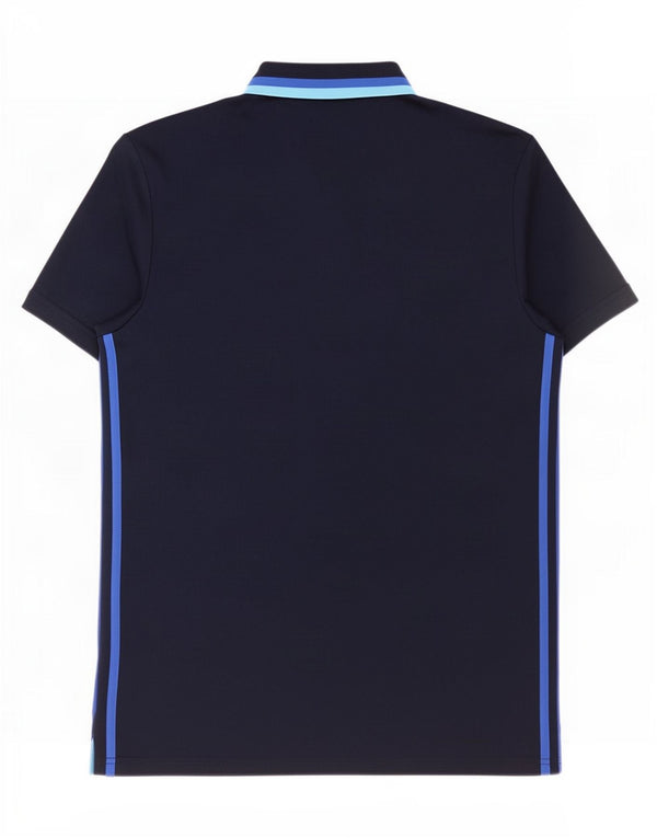 Polo Adidas Climalite da uomo in poliestere color block medio blu navy