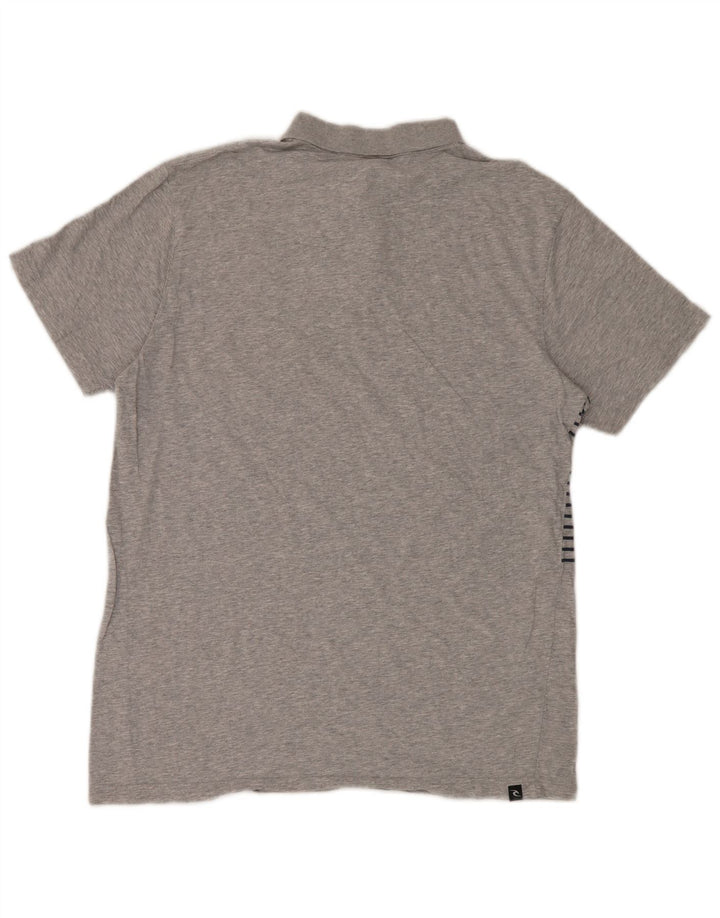Polo da uomo Rip Curl dalla vestibilità comoda, a righe grigie grandi