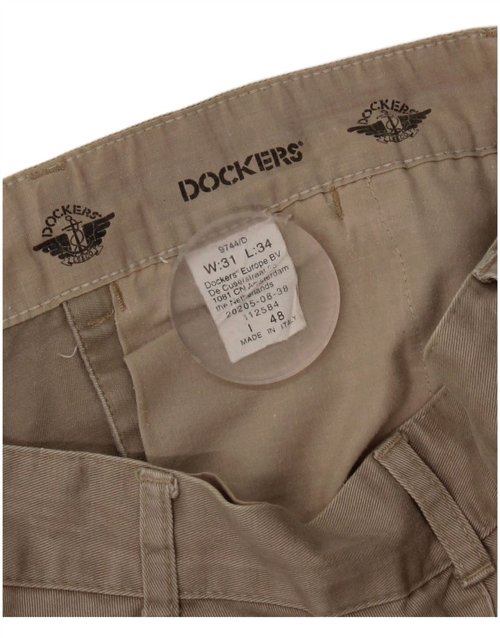 Pantaloni chino dritti da uomo Dockers W31 L27 Beige