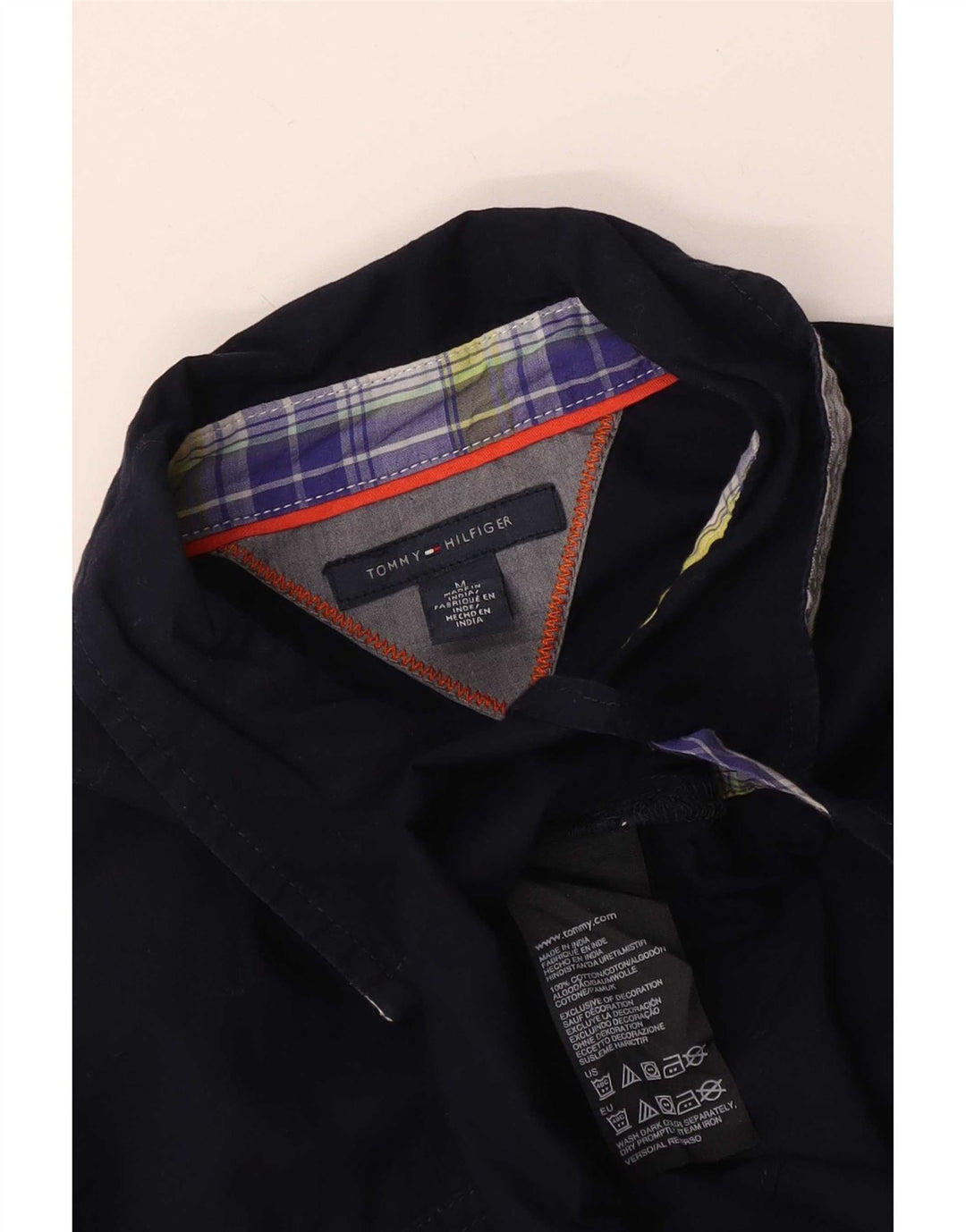 Camicia da donna Tommy Hilfiger UK 12 cotone blu navy medio