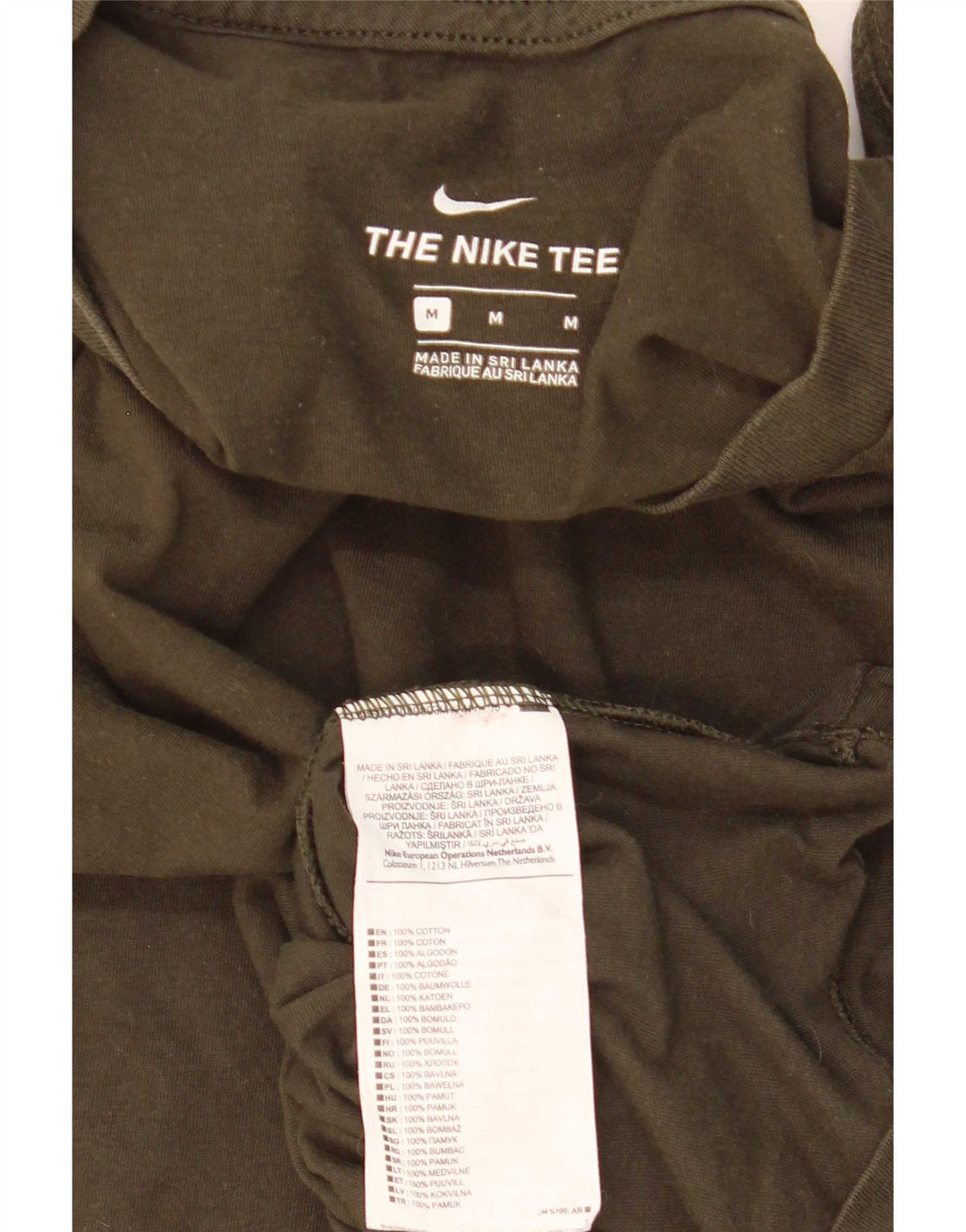 T-shirt da uomo Nike Top in cotone kaki medio