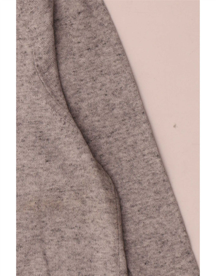 Maglione maglione girocollo da uomo Marks & Spencer in cotone screziato grigio medio