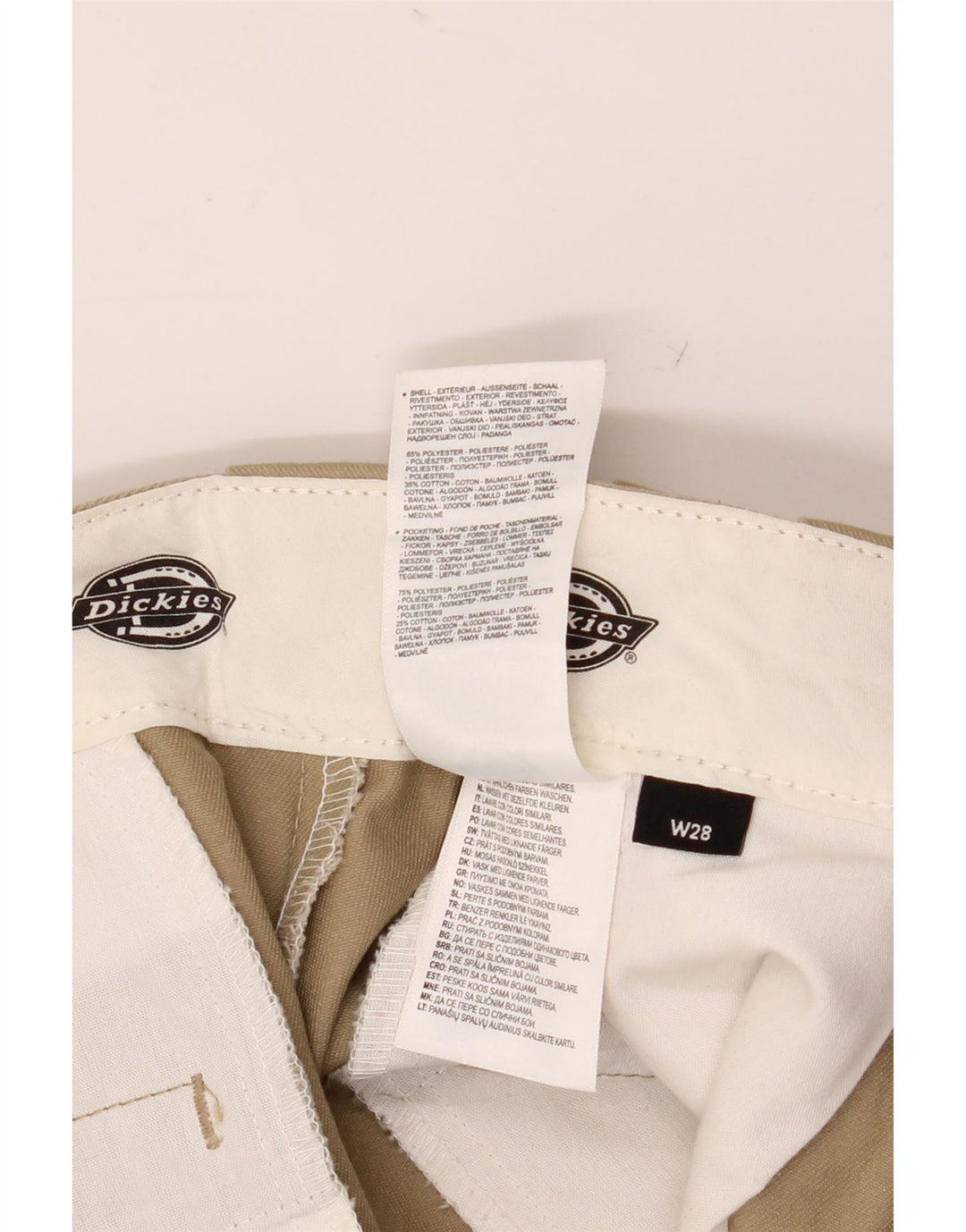 DICKIES Pantaloni chino dritti da uomo W28 L27 Poliestere kaki