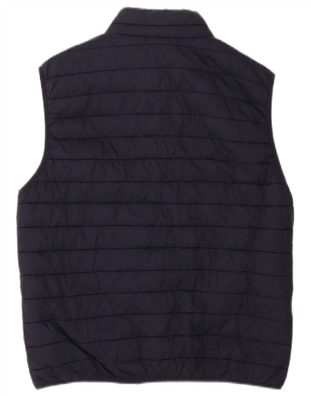 Gilet imbottito da uomo Zara UK 40 grande in poliestere blu navy