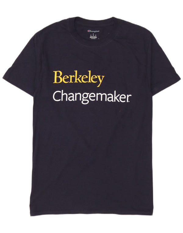 T-shirt grafica da uomo CHAMPION Top piccola blu navy