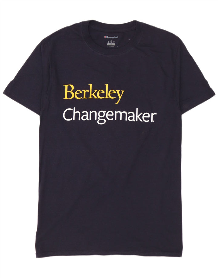 T-shirt grafica da uomo CHAMPION Top piccola blu navy