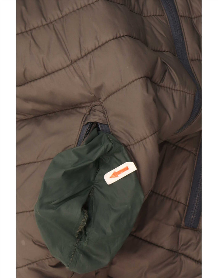 Giacca imbottita con cappuccio da uomo North Sails UK 36 piccola in nylon grigio