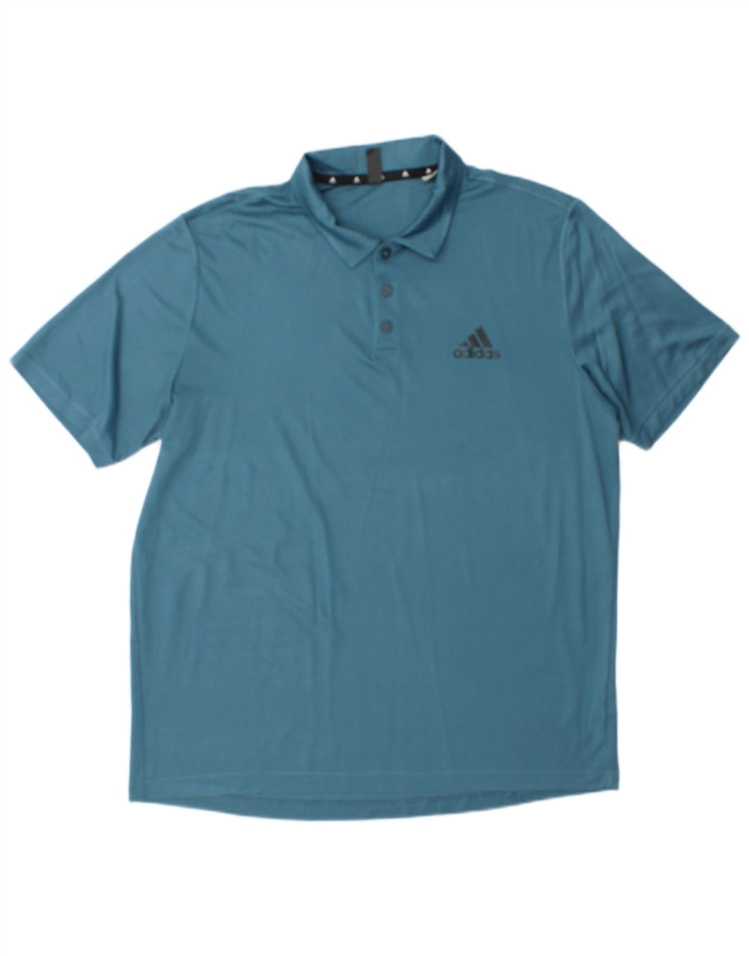 Polo Adidas Aeroready da uomo grande in poliestere blu