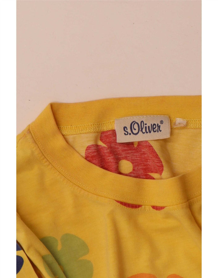 T-shirt grafica da uomo S.Oliver Top grande color block giallo
