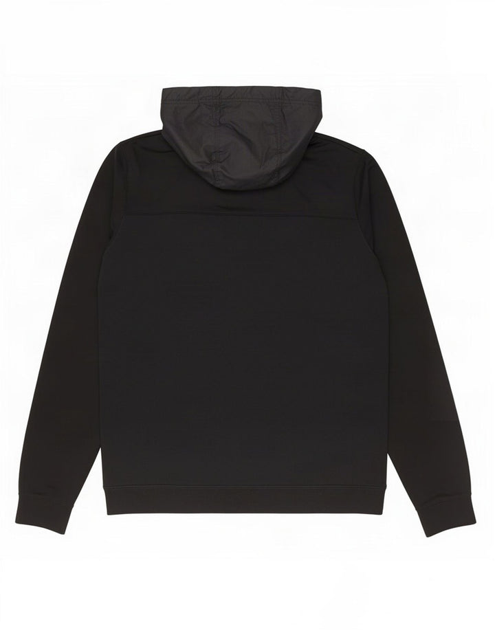 Felpa con cappuccio e collo con zip Nike da uomo in cotone nero medio