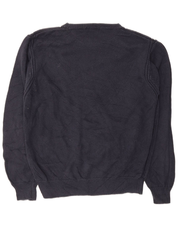 Maglione maglione girocollo da uomo Nautica piccolo in cotone blu navy