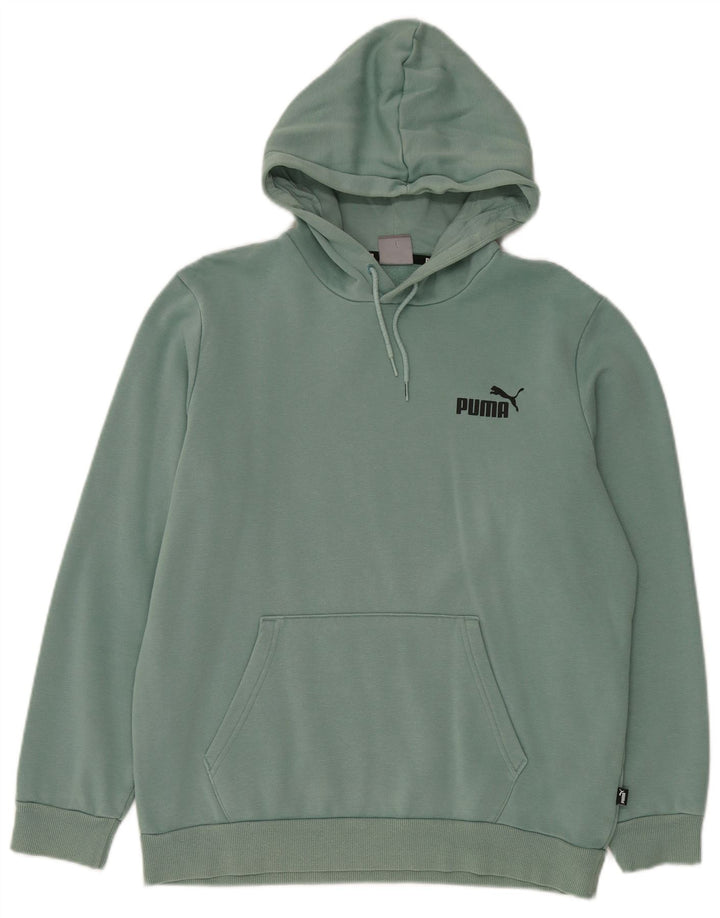 Felpa con cappuccio da uomo Puma in cotone verde medio