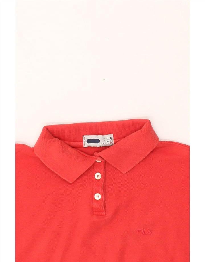 FILA Womens Sleeveless Polo Shirt IT 44 Medium Red Vintage Fila and Second-Hand Fila from Messina Hembry 