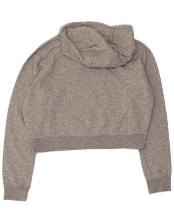 Felpa corta da donna con grafica Nike, maglione UK 16, grande cotone grigio