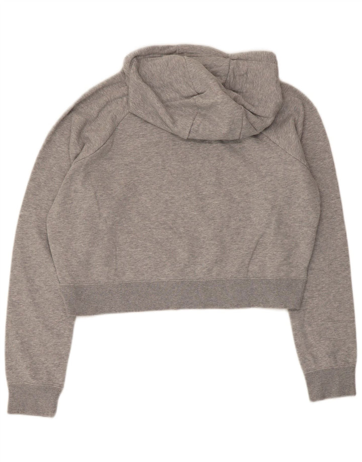 Felpa corta da donna con grafica Nike, maglione UK 16, grande cotone grigio