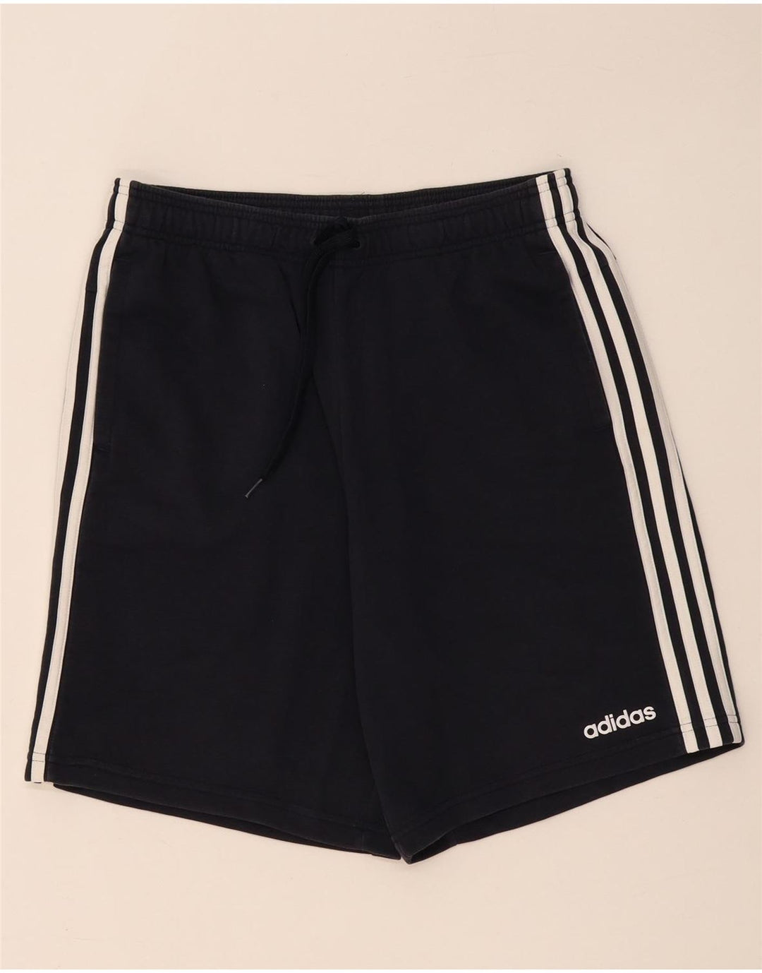 Pantaloncini sportivi Adidas da uomo di grandi dimensioni in cotone blu navy