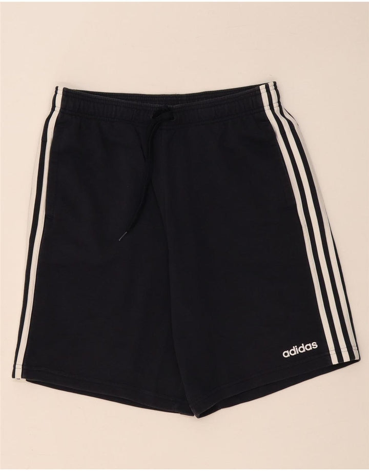 Pantaloncini sportivi Adidas da uomo di grandi dimensioni in cotone blu navy