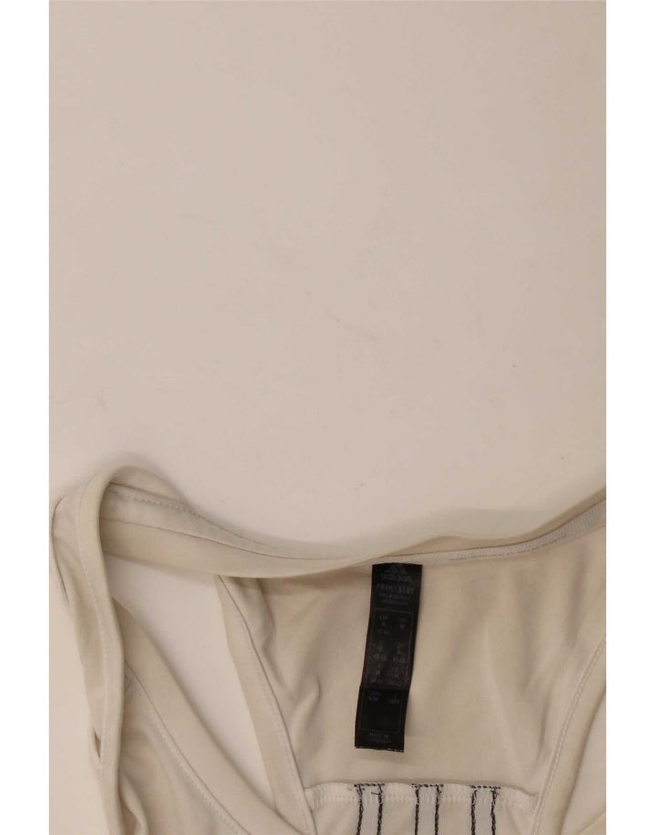 Canotta Adidas Aeroready da donna UK 12/14 Medio Bianco