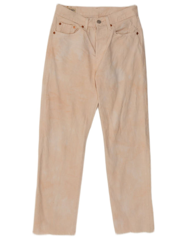 Levi's Donna 501 Jeans dritti W26 L28 Cotone tie dye beige