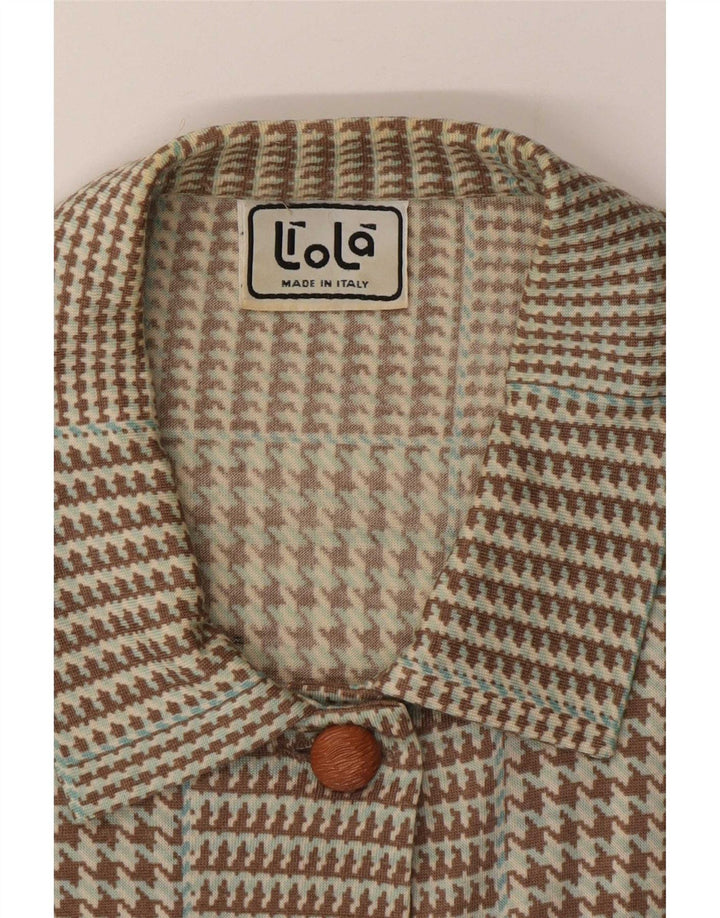 Top cardigan da donna Liola UK 14 pied de poule marrone medio