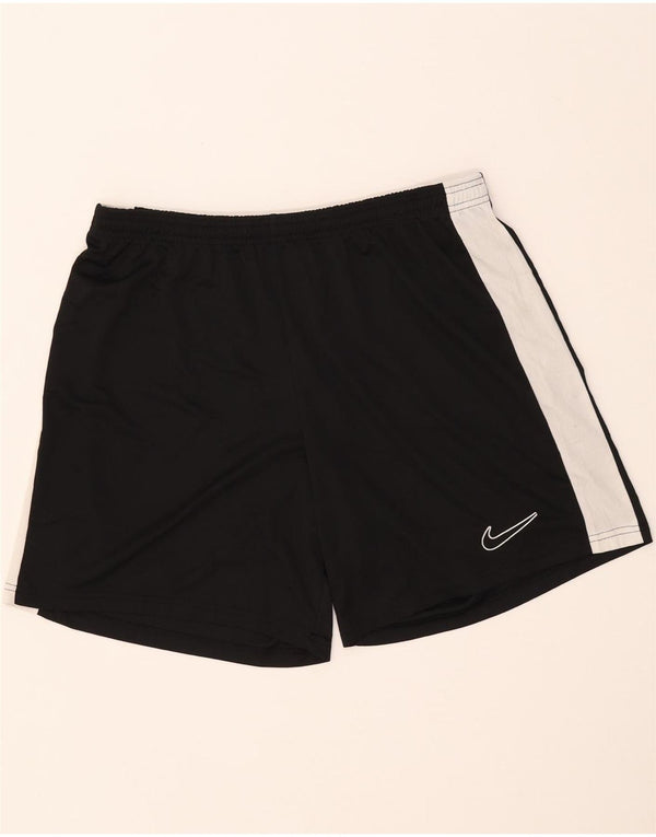 Pantaloncini sportivi NIKE Dri Fit Slim Fit da uomo 2XL Poliestere color block nero