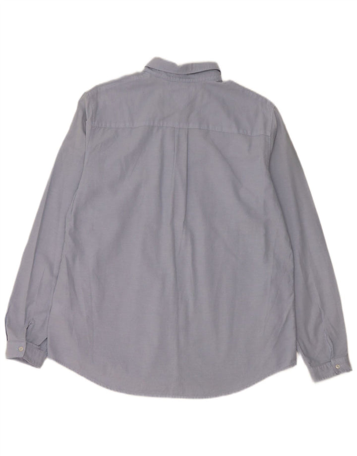 TOMMY HILFIGER Camicia da donna vestibilità regolare US 10 Large Blu Cotone