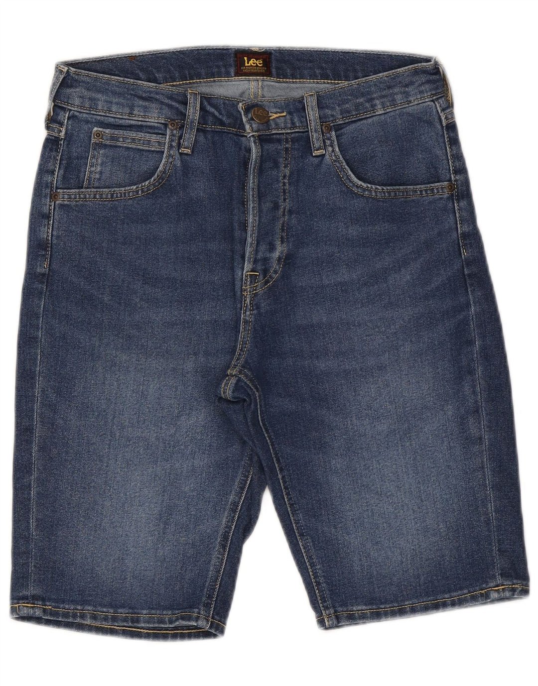 Pantaloncini di jeans da uomo Lee W29 piccoli in cotone blu