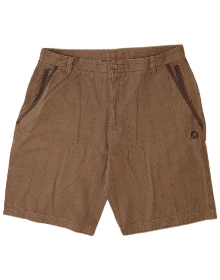 Pantaloncini cargo da uomo Nike XL W38 in cotone a quadri grigi