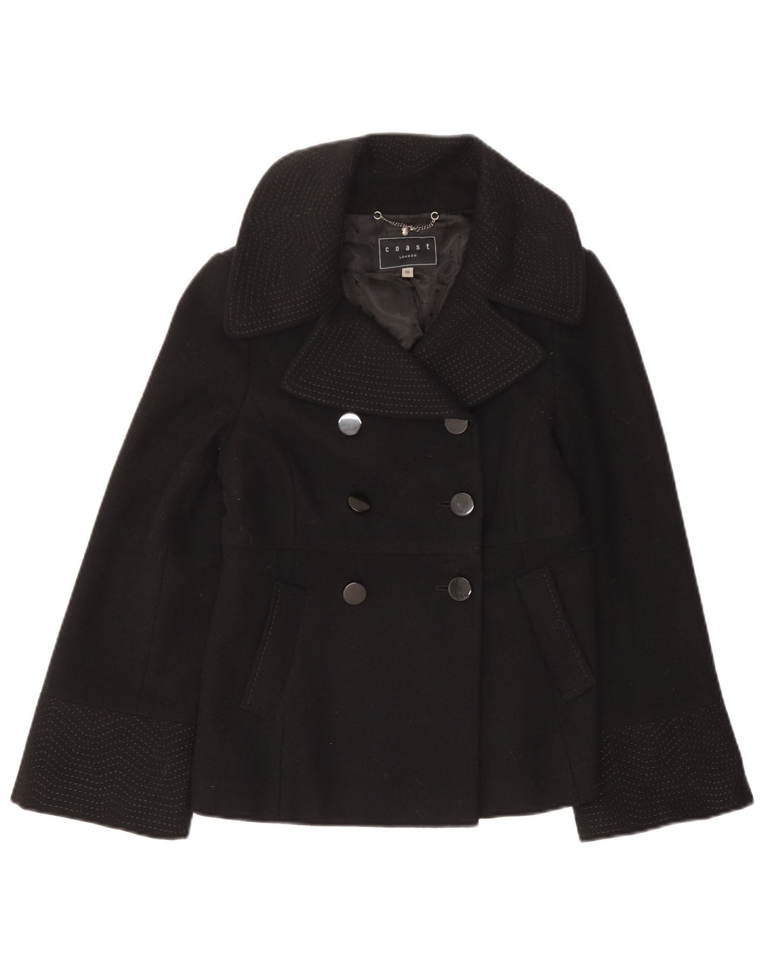 Caban da donna Coast UK 10 piccolo in lana nera