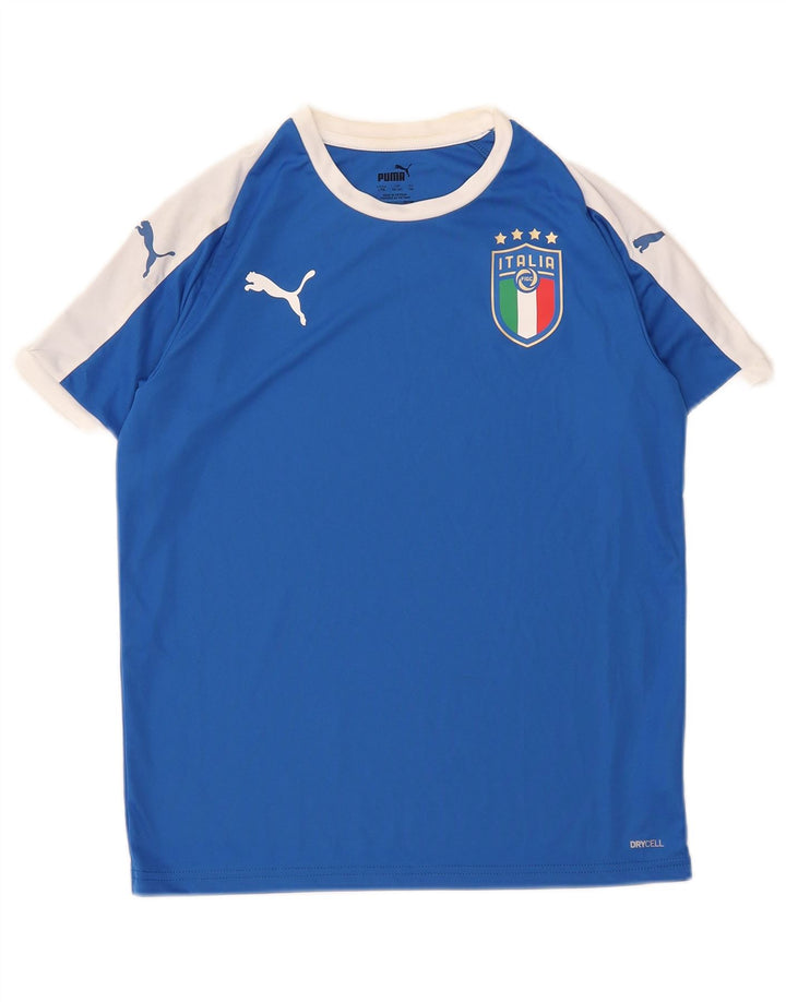 PUMA Boys 13-14 Years Blue Colourblock Polyester