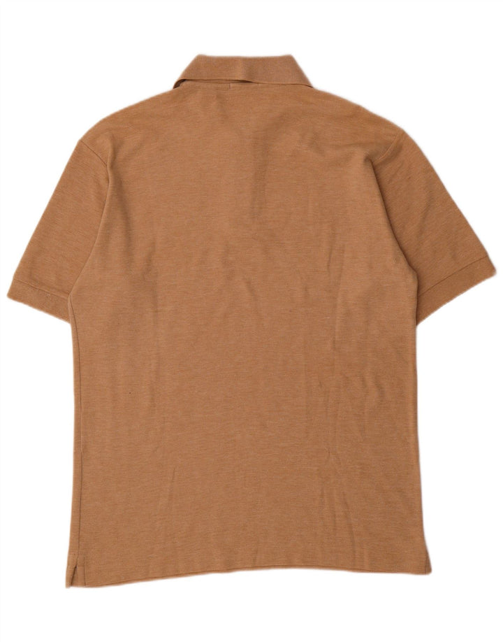 Polo da uomo FILA IT 46 Small in cotone screziato marrone