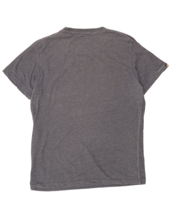 T-shirt grafica da uomo Superdry Top in cotone grigio medio