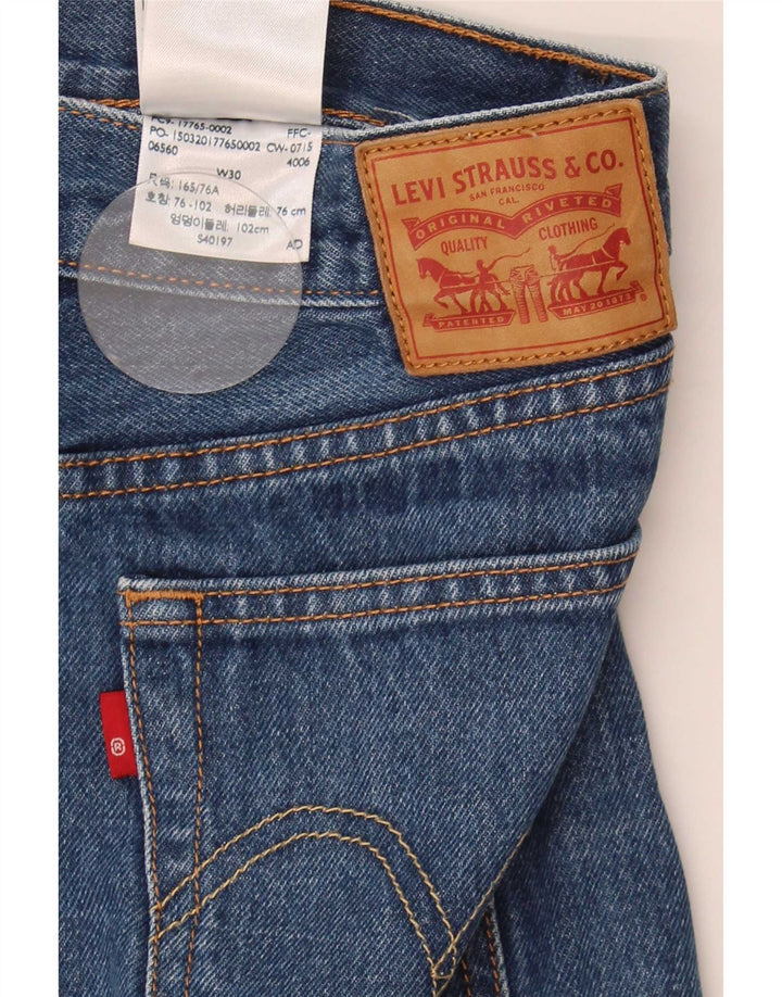 Mini gonna di jeans da donna Levi's W30 in cotone blu medio
